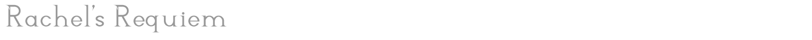 Rachel's Requiem font preview